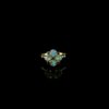 9ct Gold Opal & Sapphire Floral Cluster Ring