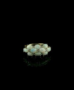 Vintage 9ct Gold Opal and Diamond Ring