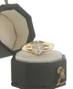 Vintage 18ct Yellow Gold 0.65ct Diamond Gypsy Ring
