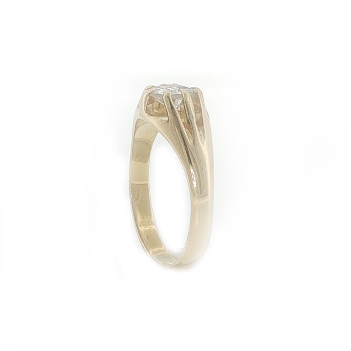 Vintage 18ct Yellow Gold 0.65ct Diamond Gypsy Ring