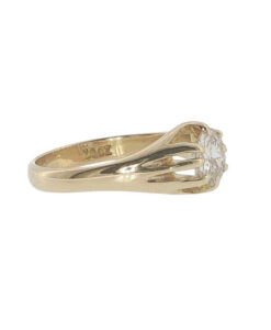Vintage 18ct Yellow Gold 0.65ct Diamond Gypsy Ring