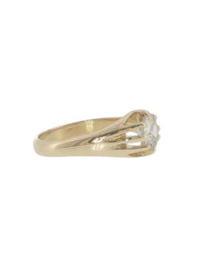 Vintage 18ct Yellow Gold 0.65ct Diamond Gypsy Ring