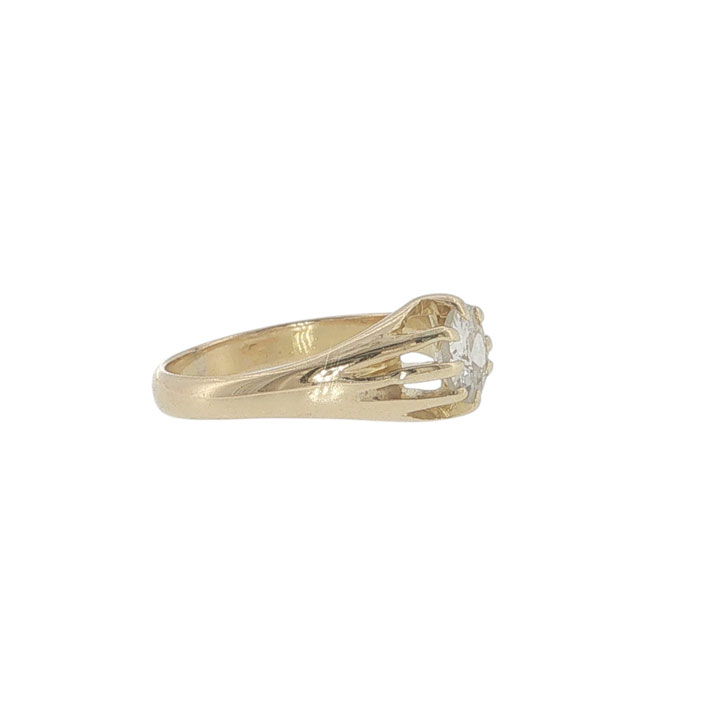Vintage 18ct Yellow Gold 0.65ct Diamond Gypsy Ring