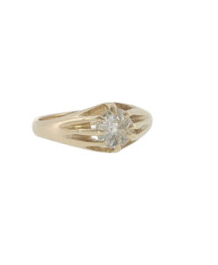 Vintage 18ct Yellow Gold 0.65ct Diamond Gypsy Ring