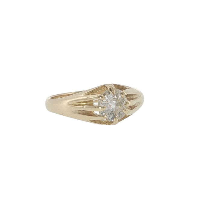 Vintage 18ct Yellow Gold 0.65ct Diamond Gypsy Ring