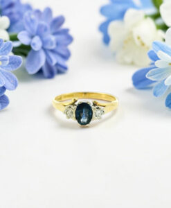 Vintage 18ct Gold Sapphire Diamond Ring
