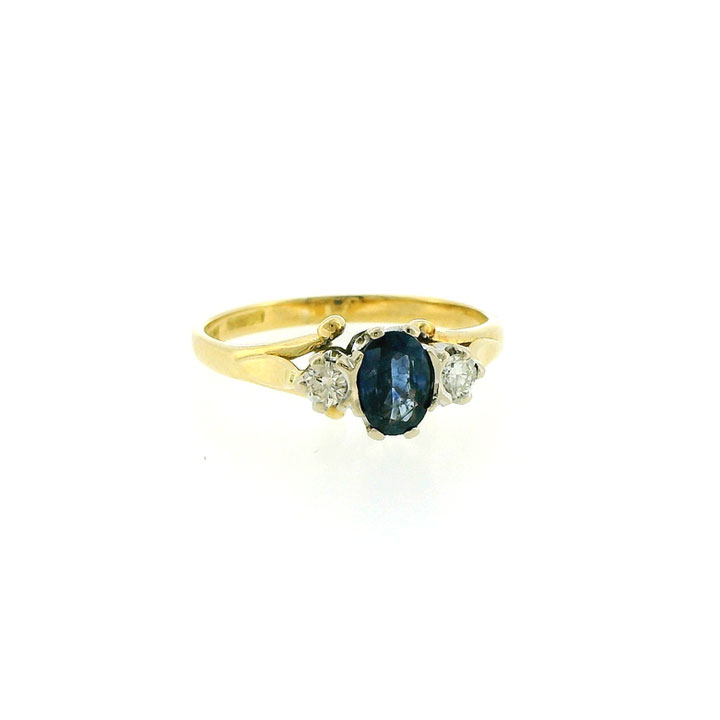 Vintage 18ct Gold Sapphire Diamond Ring