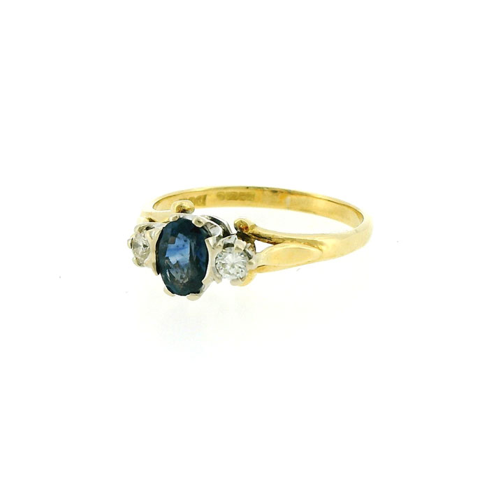 Vintage 18ct Gold Sapphire Diamond Ring