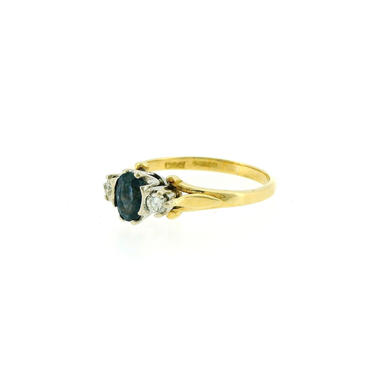Vintage 18ct Gold Sapphire Diamond Ring