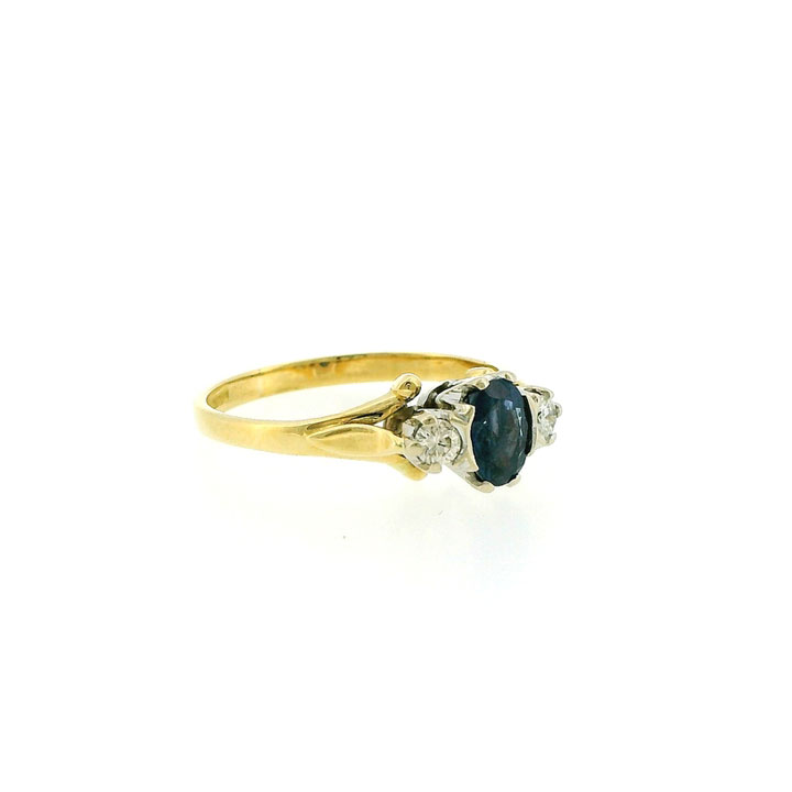 Vintage 18ct Gold Sapphire Diamond Ring
