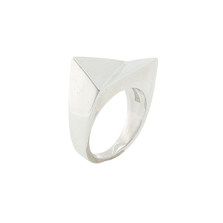 Sterling Silver Abstract Geometric Statement Ring