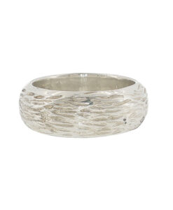 Sterling Silver Heavy Textured Wide Band Ring