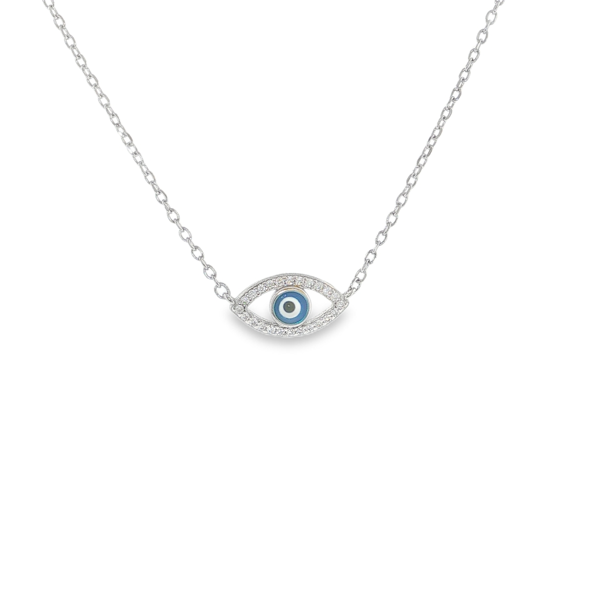 Sterling Silver Evil Eye Necklace