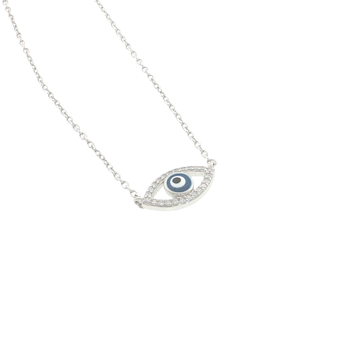 Sterling Silver Evil Eye Necklace