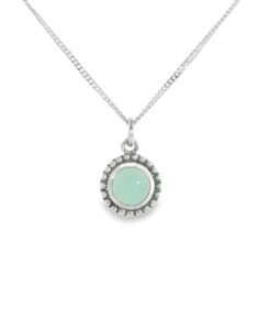 Sterling Silver Aqua Chalcedony Pendant