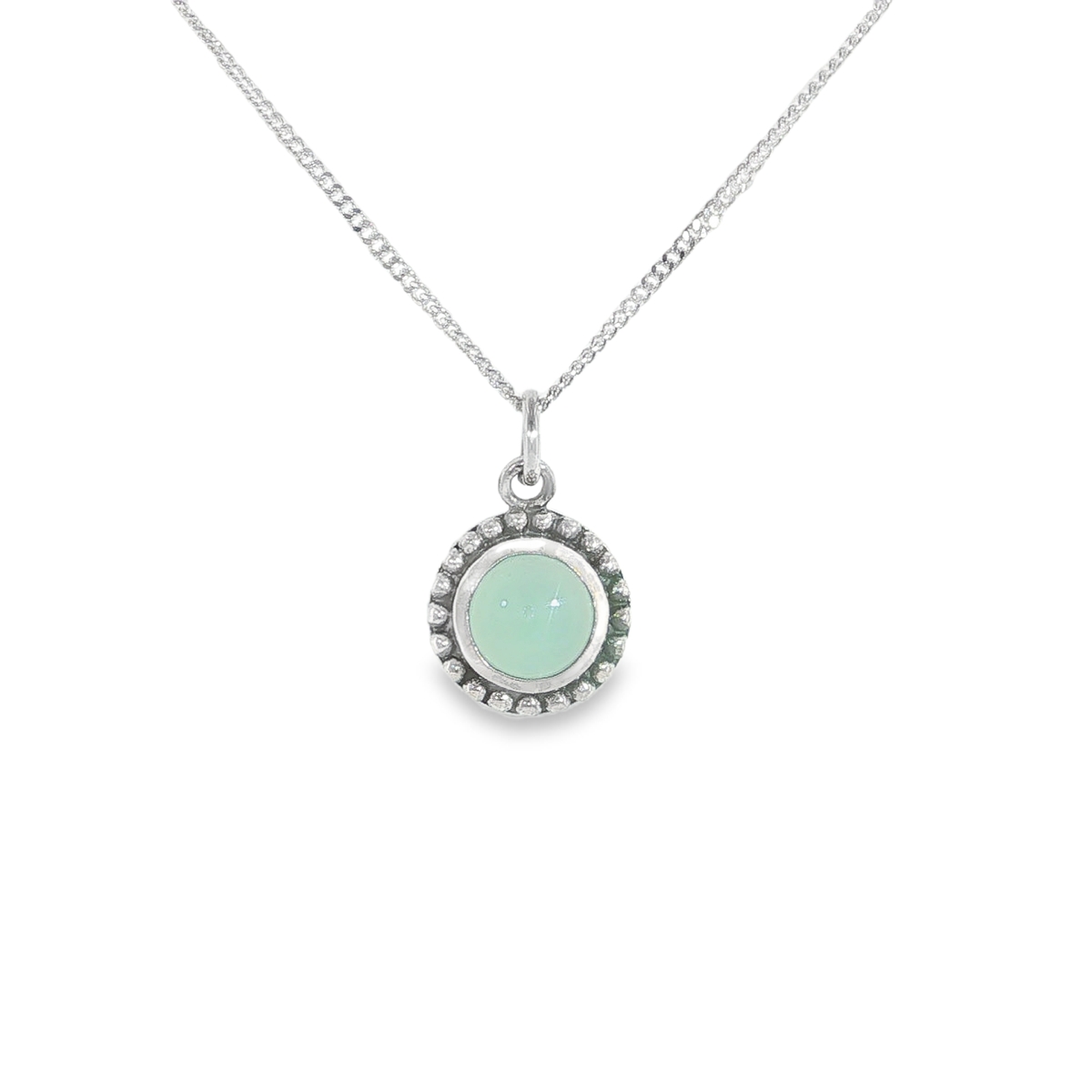 Sterling Silver Aqua Chalcedony Pendant