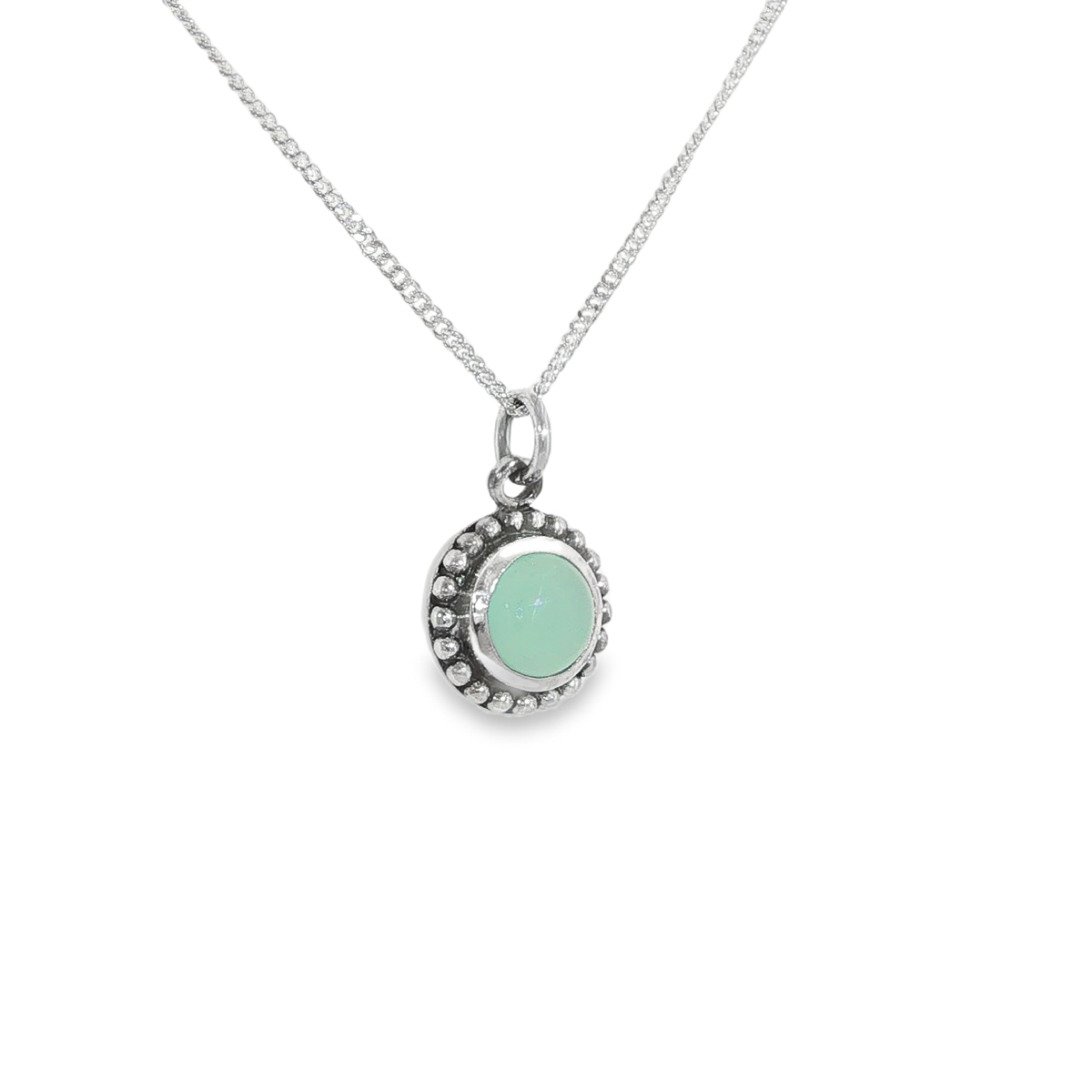 Sterling Silver Aqua Chalcedony Pendant