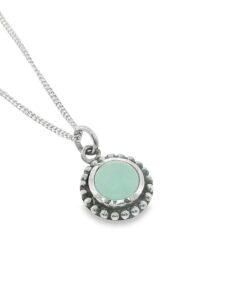 Sterling Silver Aqua Chalcedony Pendant