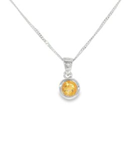 Silver Citrine Pendant