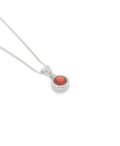 Sterling Silver Garnet Pendant