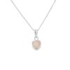 Sterling Silver Faceted Trillion Rose Quartz Pendant