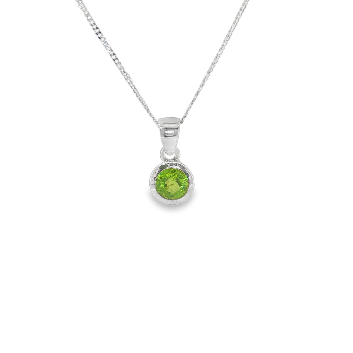 Sterling Silver Peridot Pendant
