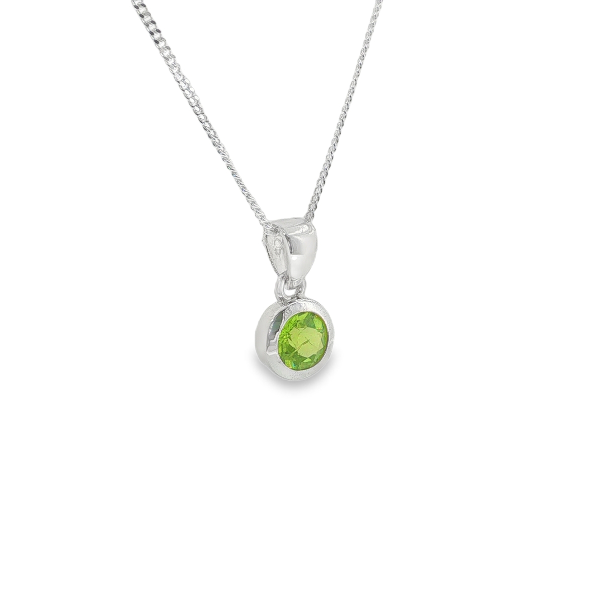 Sterling Silver Peridot Pendant