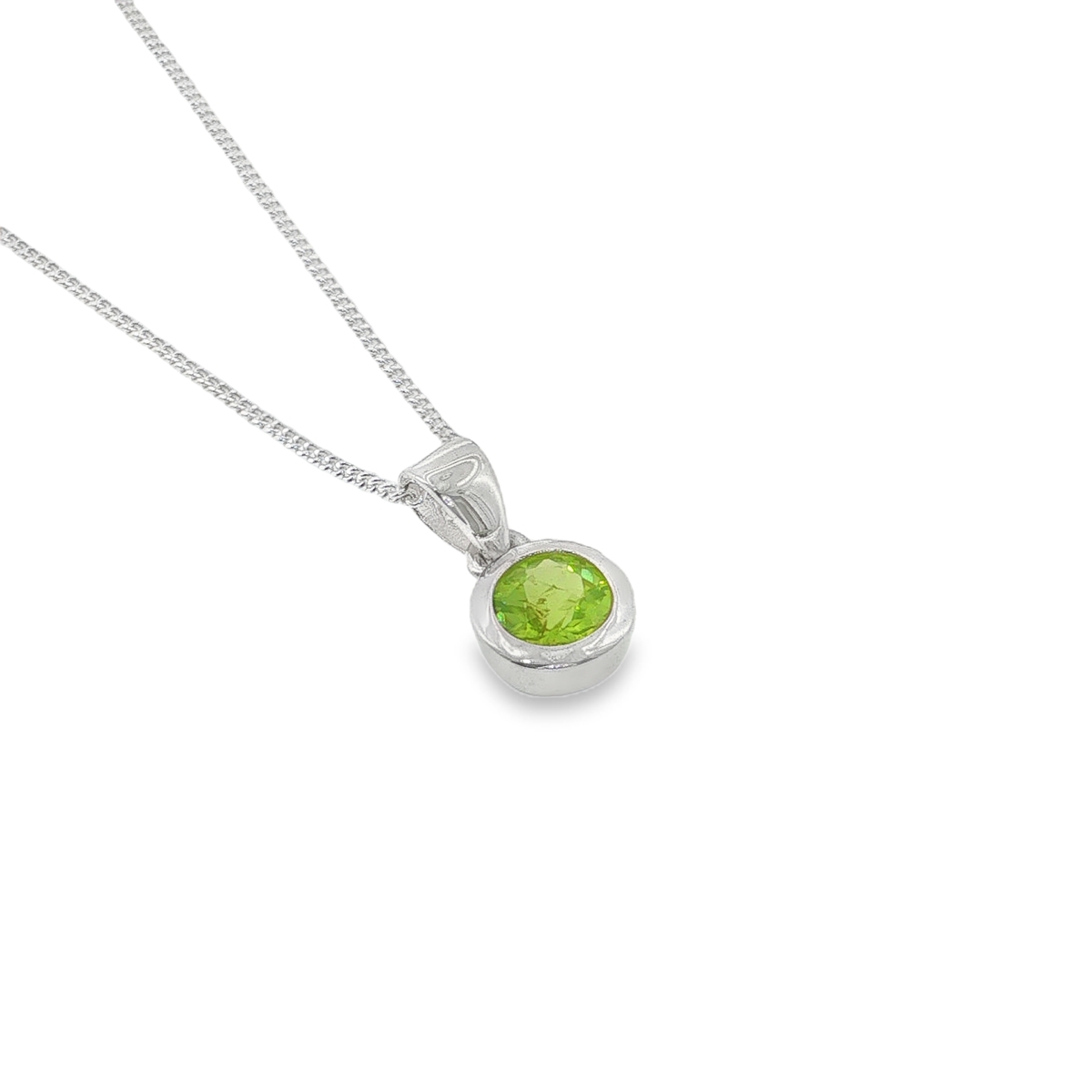 Sterling Silver Peridot Pendant
