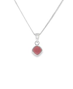 Sterling Silver Ruby Pendant with Chain
