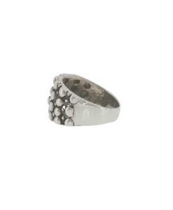 Sterling Silver Beaded Keeper Ring
