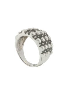 Sterling Silver Beaded Keeper Ring