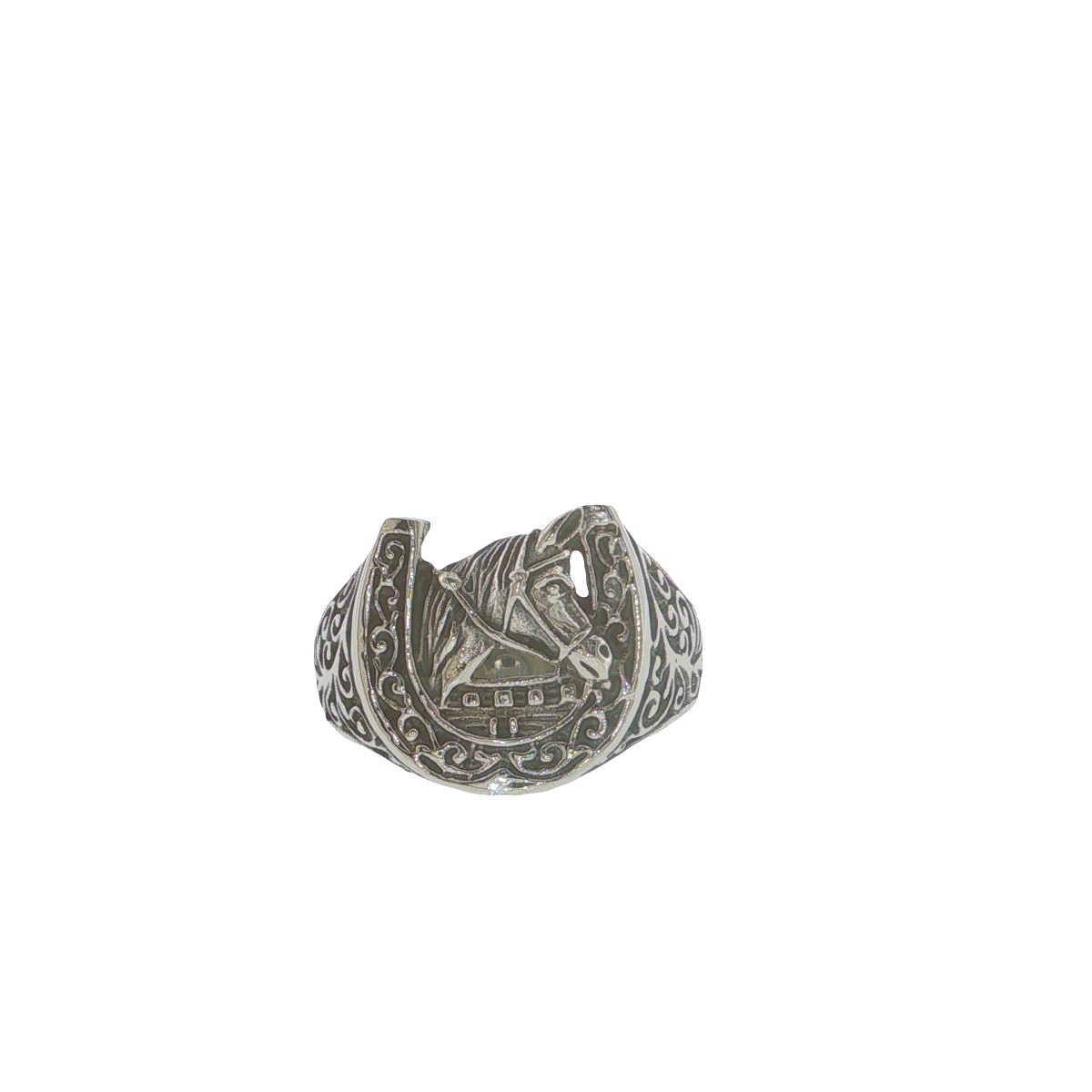 silver horse ring