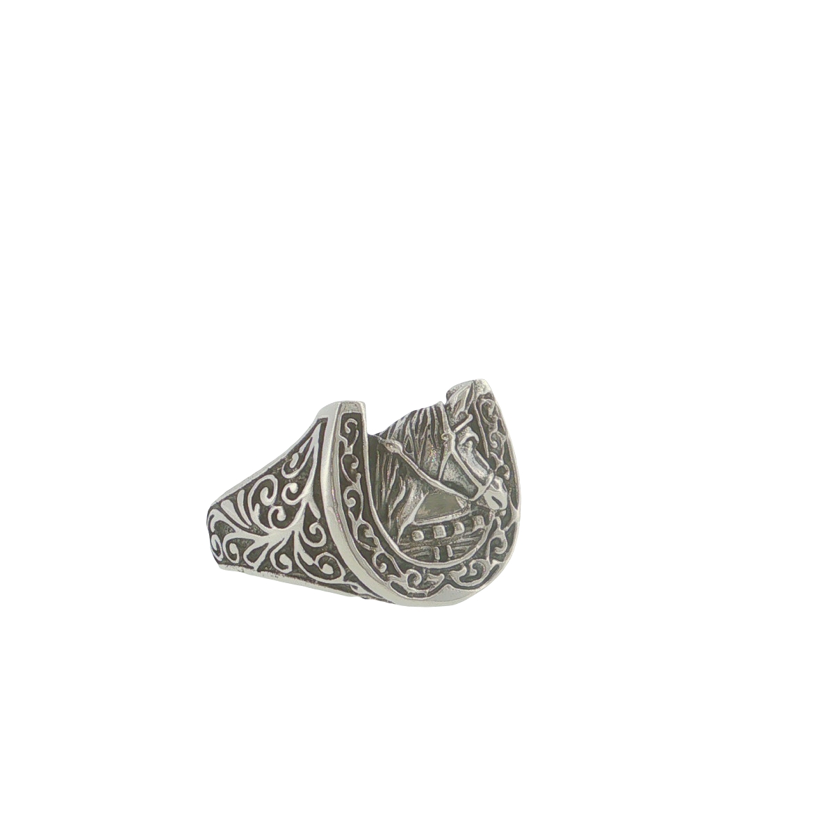 silver horse ring