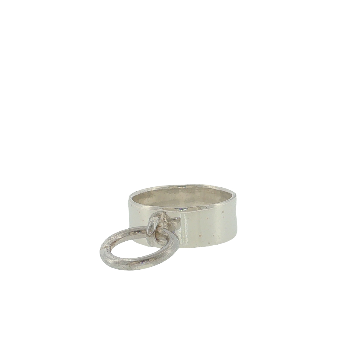 Sterling Silver Dangling Hoop Band Ring