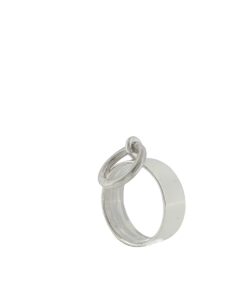 Sterling Silver Dangling Hoop Band Ring