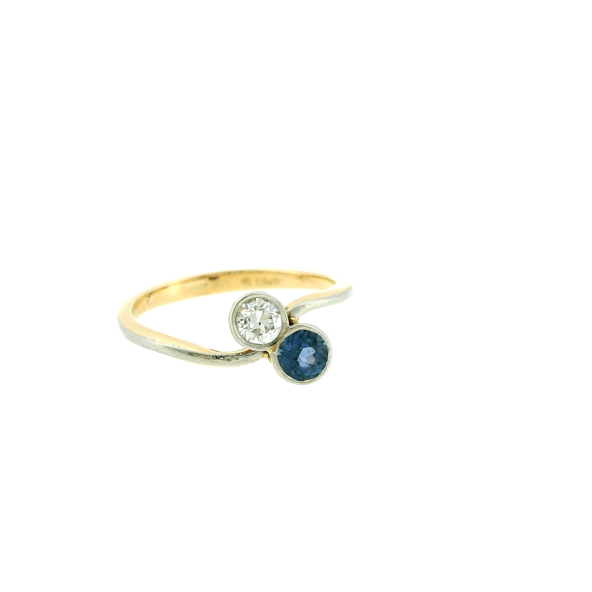 15ct Gold Sapphire Diamond Ring
