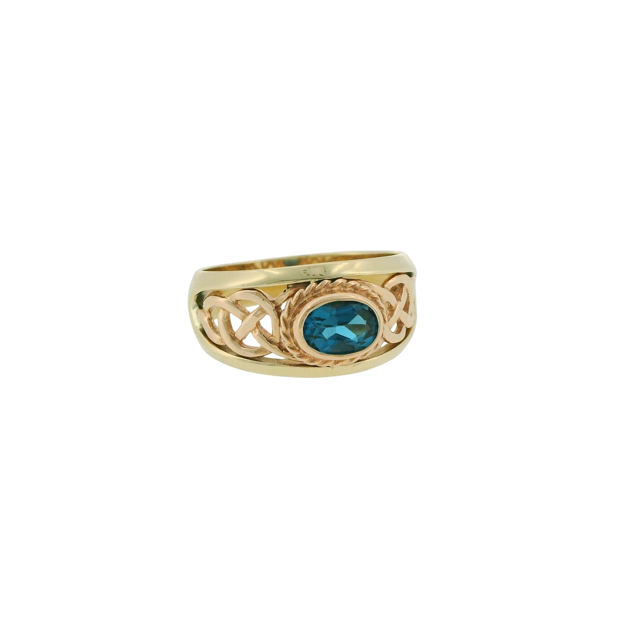 Vintage Clogau Gold Blue Topaz Ring